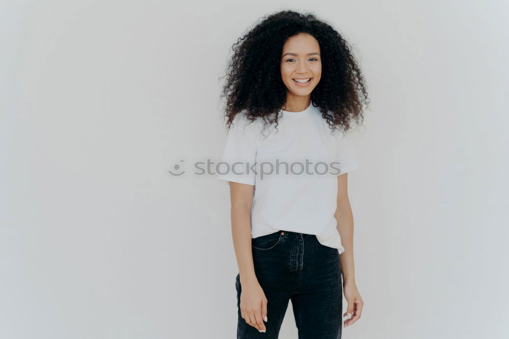 Similar – young woman walking on the street