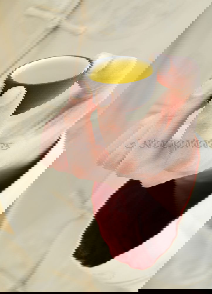 Similar – Image, Stock Photo a man serve the tea