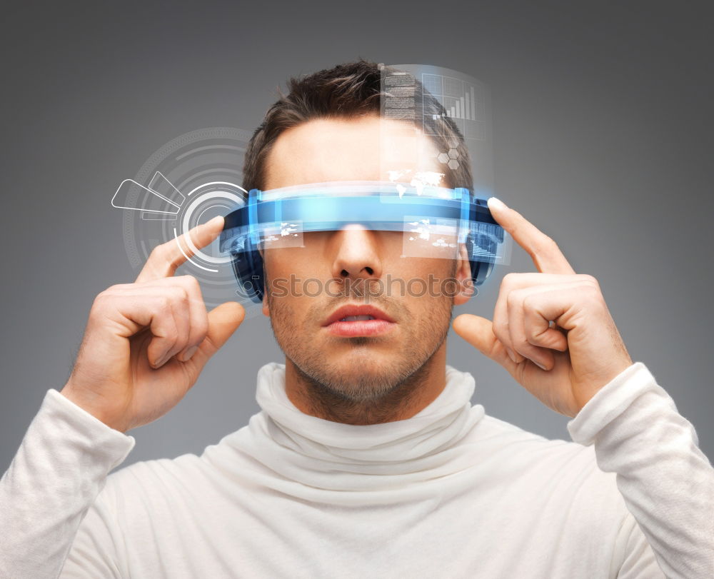 Similar – Image, Stock Photo Big glasses Human being