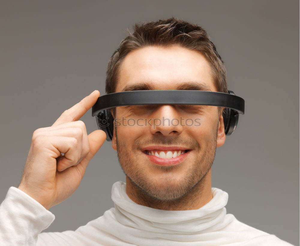 Similar – Image, Stock Photo Big glasses Human being