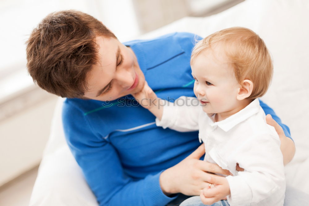 Similar – Image, Stock Photo young dad and son playing outdoors at sunset. family concept