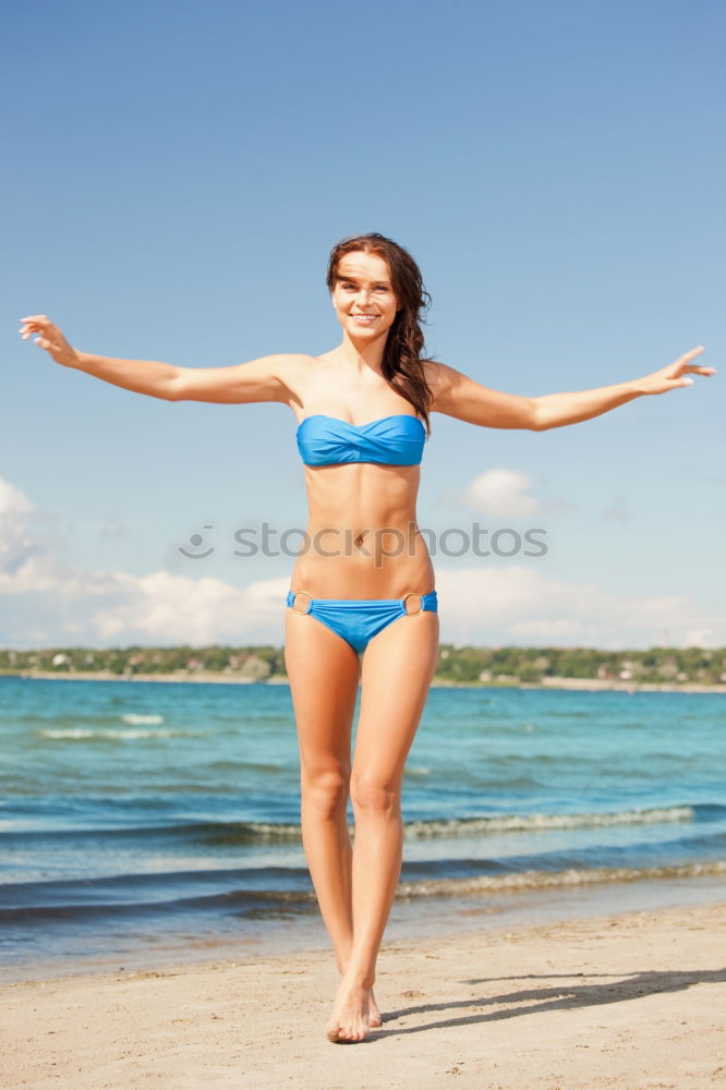 Similar – Image, Stock Photo Young blonde woman with beautiful body in swimwear