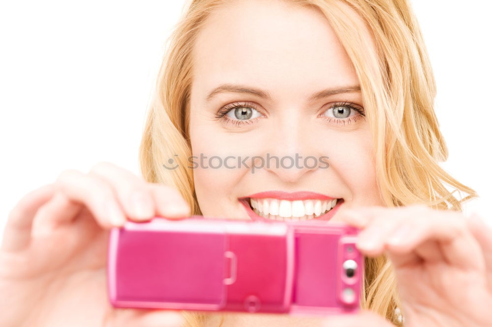 Image, Stock Photo PinUp Girl puts on make-up