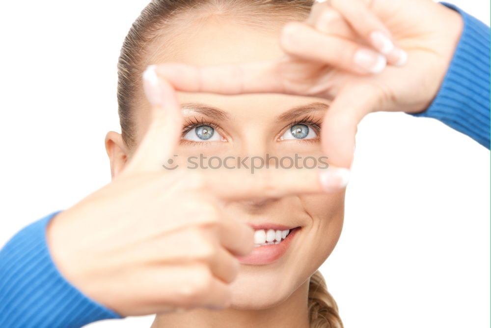 Similar – Image, Stock Photo Young woman is surprised