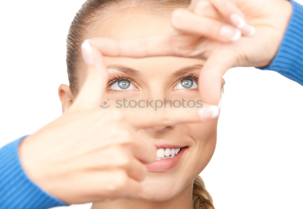 Similar – Image, Stock Photo Young woman is surprised