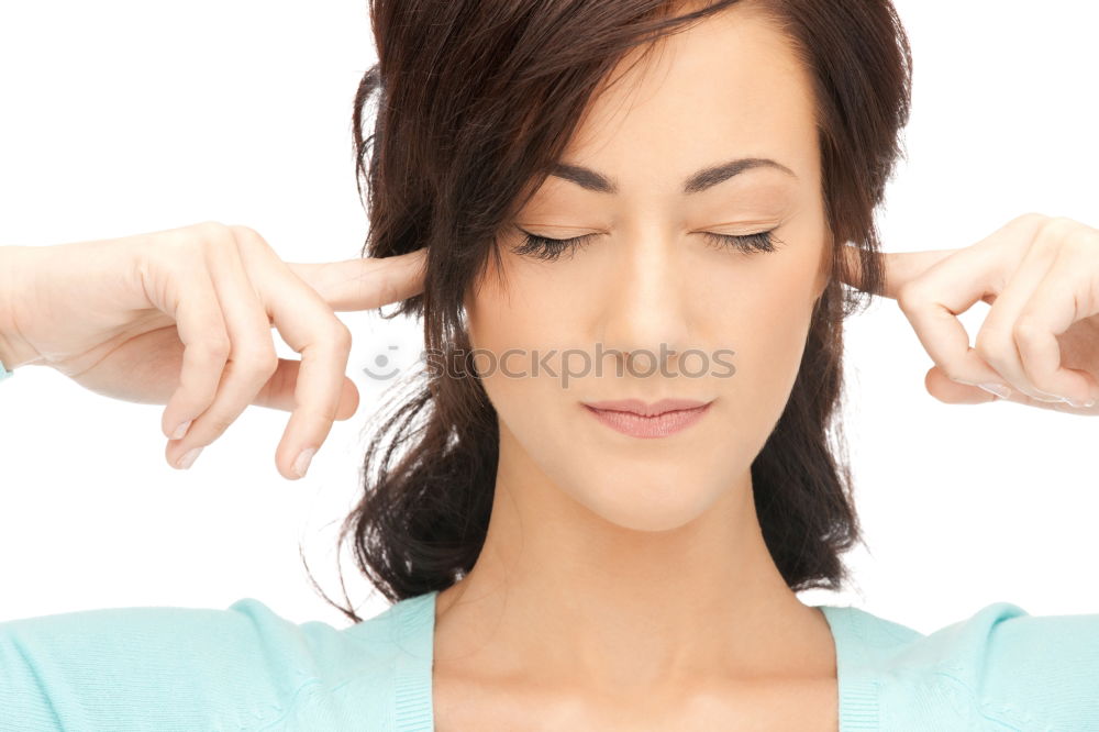 Similar – Image, Stock Photo Brunette woman with short bob hairstyle