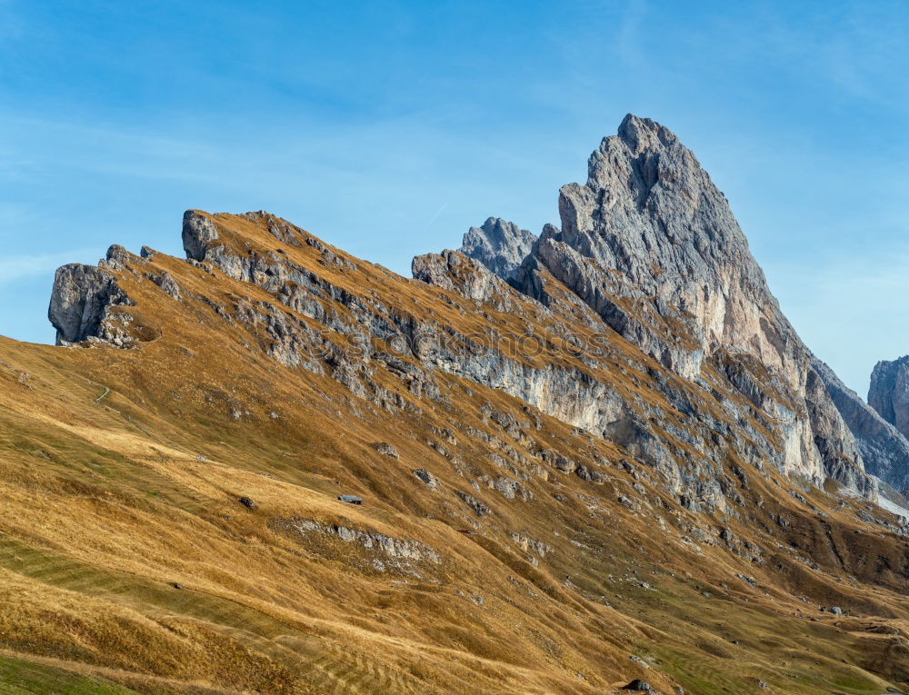 Image, Stock Photo Clouds and shadows in the Dolomites with path in portrait format