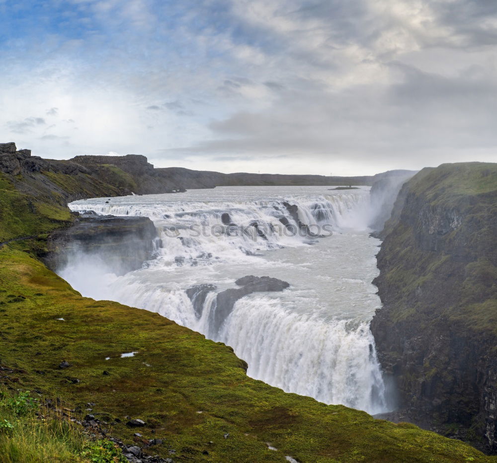 Similar – View of Mulafossur waterfall in Faroe Islands