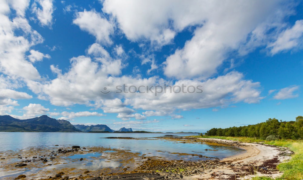 Similar – Image, Stock Photo View from Å to Nordland and Sørland