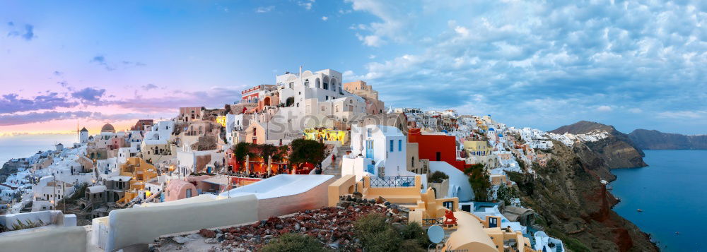 Similar – Image, Stock Photo Santorini island, Greece.