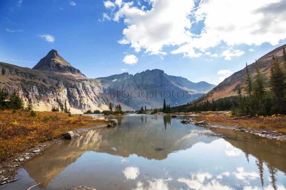 Similar – Image, Stock Photo Reflection of an autumn landscape in a lake