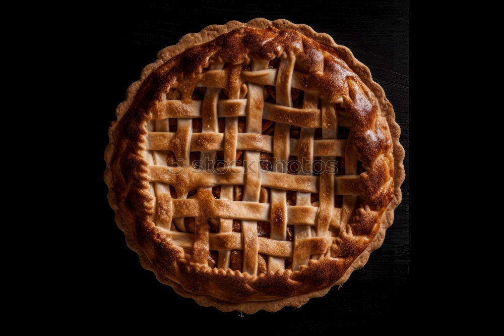 Image, Stock Photo Preparation of an apple pie on wooden table