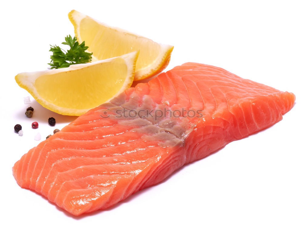 Similar – Image, Stock Photo Salmon steak, preparation with fennel and lemon