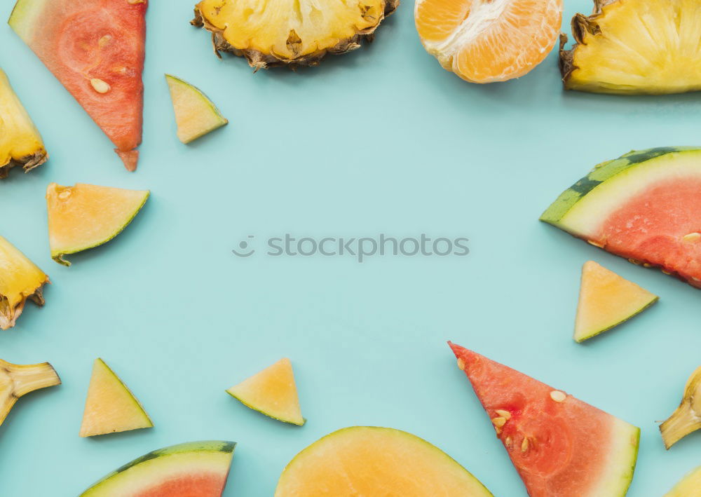 Similar – Pattern red watermelon on background. Flat lay, top view