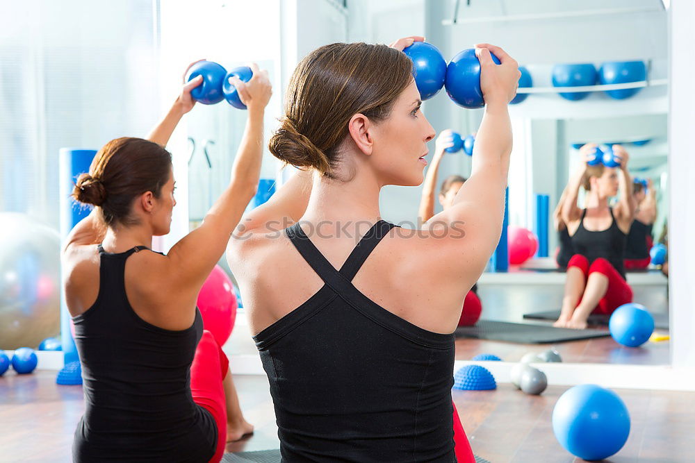 Similar – Image, Stock Photo Beauty woman training shoulders