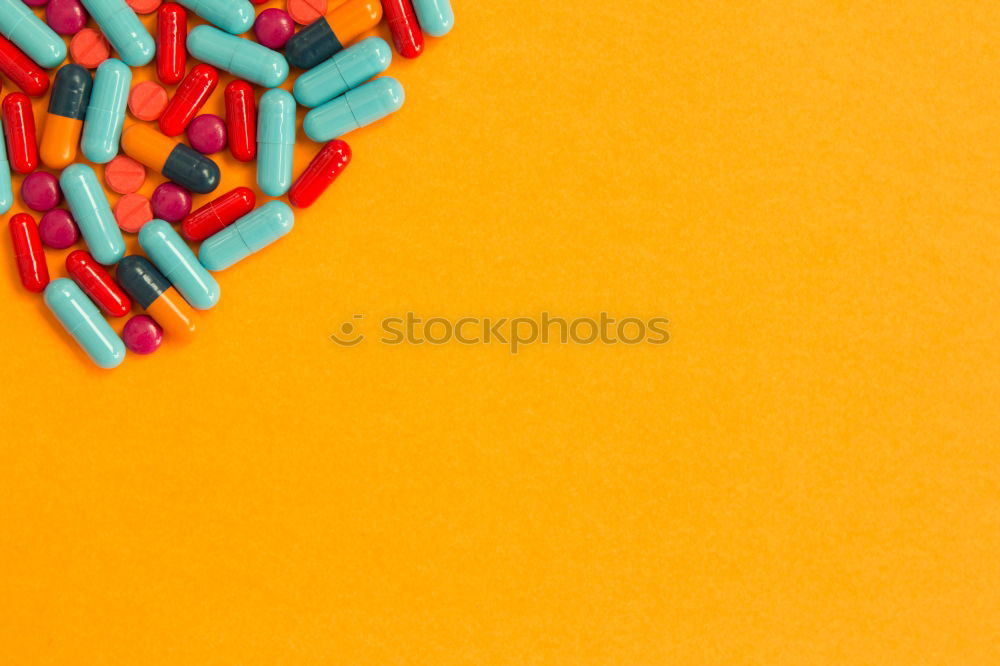 Similar – Image, Stock Photo Pills arranged in heart shape on an orange background