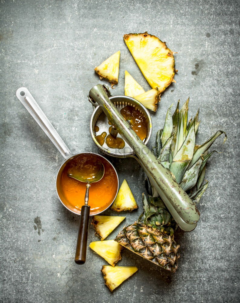 Similar – Image, Stock Photo Golden turmeric milk on tray with ingredients