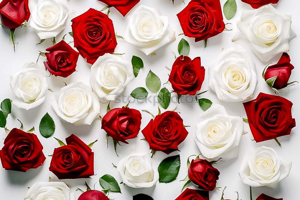 Similar – Red roses flowers, petals and hearts