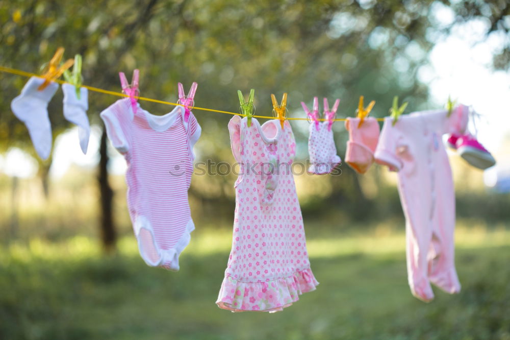 Similar – Image, Stock Photo Baby bibs on laundry