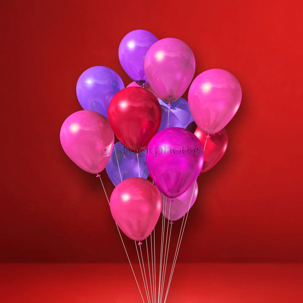 Similar – Herzförmige Luftballons in rot mit Helium gefüllt