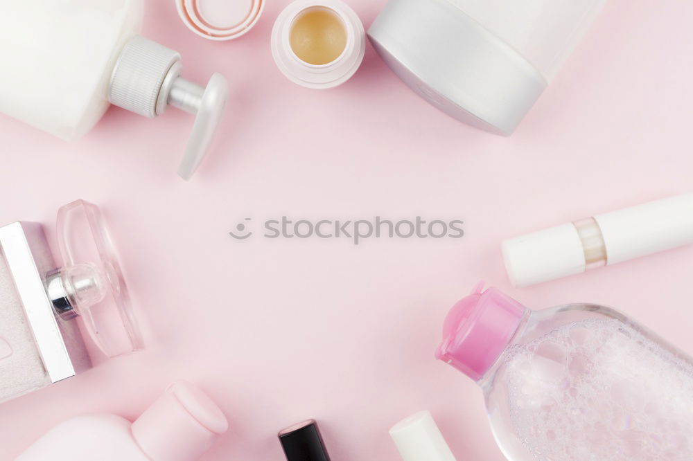 Similar – Image, Stock Photo Modern skin care cosmetics with face mask