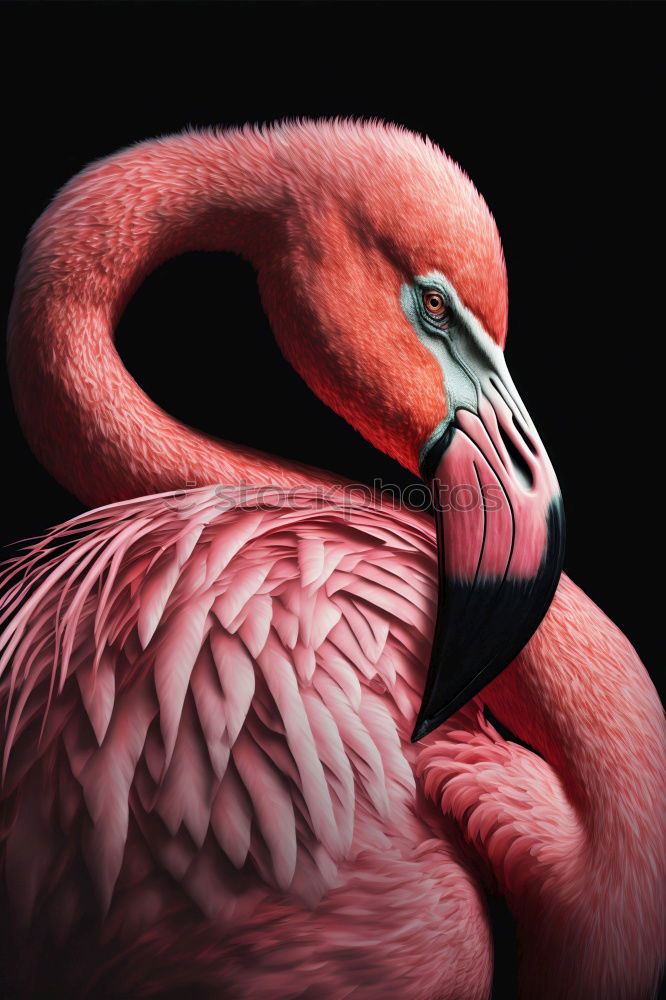 Similar – Foto Bild observing Flamingo Vogel