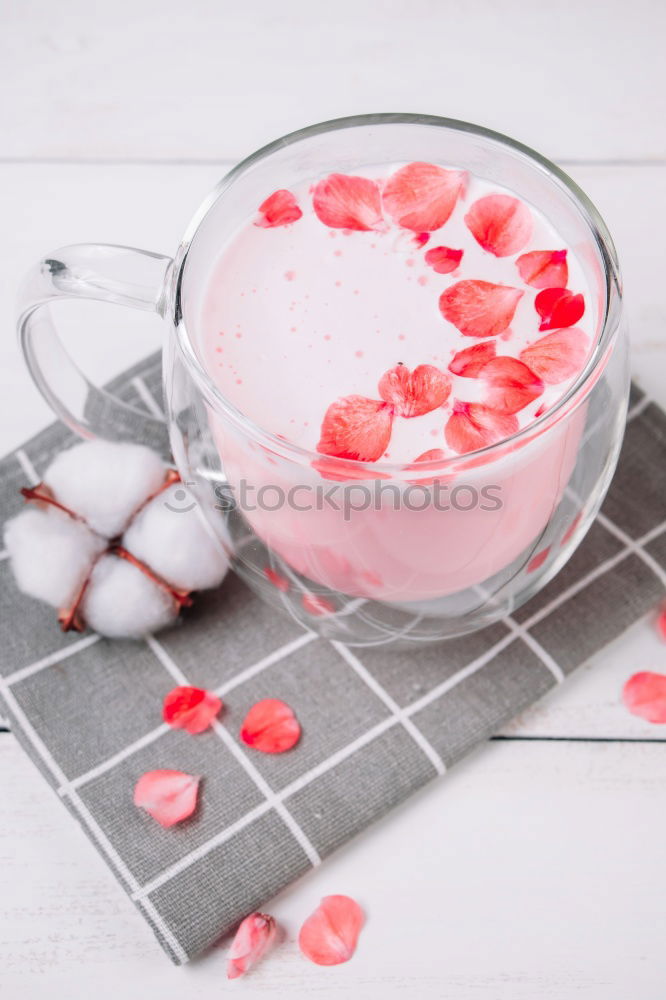 Similar – smoothie from yogurt and fresh strawberries