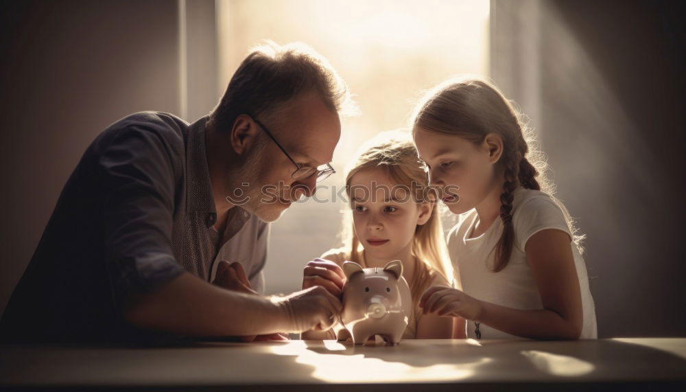 Similar – Mother and her child with digital tablet.