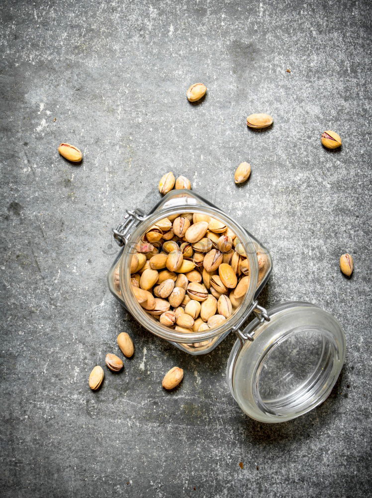 Similar – Soy beans in a sack on wooden table