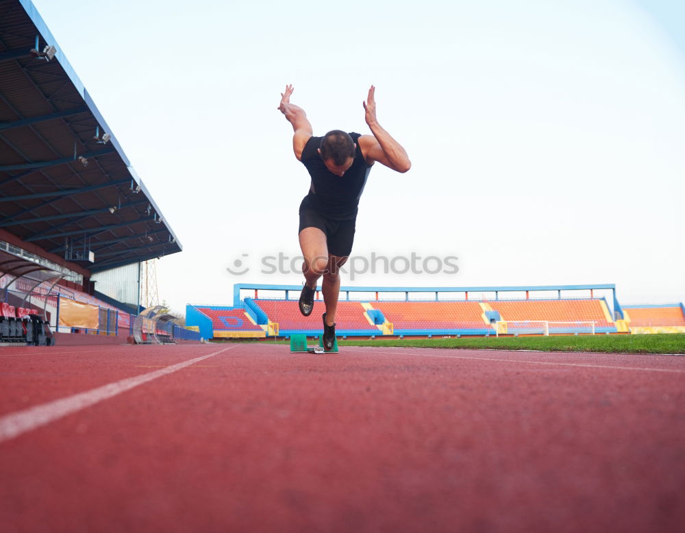 Similar – Runner ready to run is ready to run