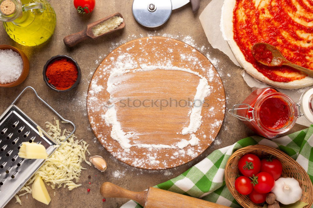 Similar – Image, Stock Photo Fresh ingredients for homemade pizza