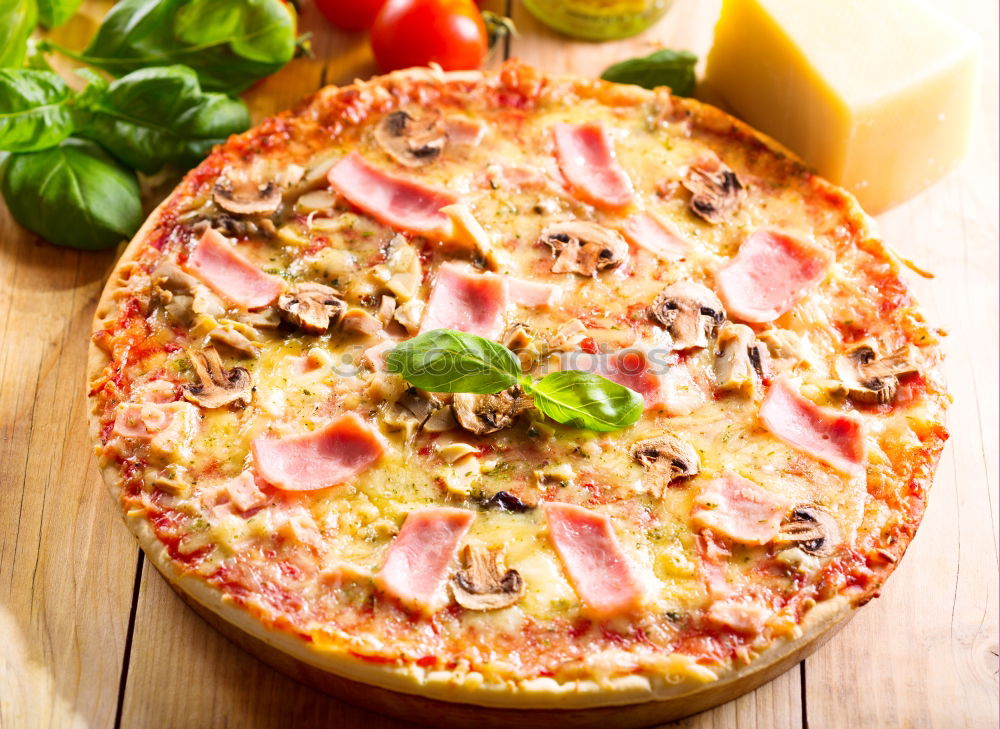 Similar – Image, Stock Photo Grapes and cheese on tarte flambée