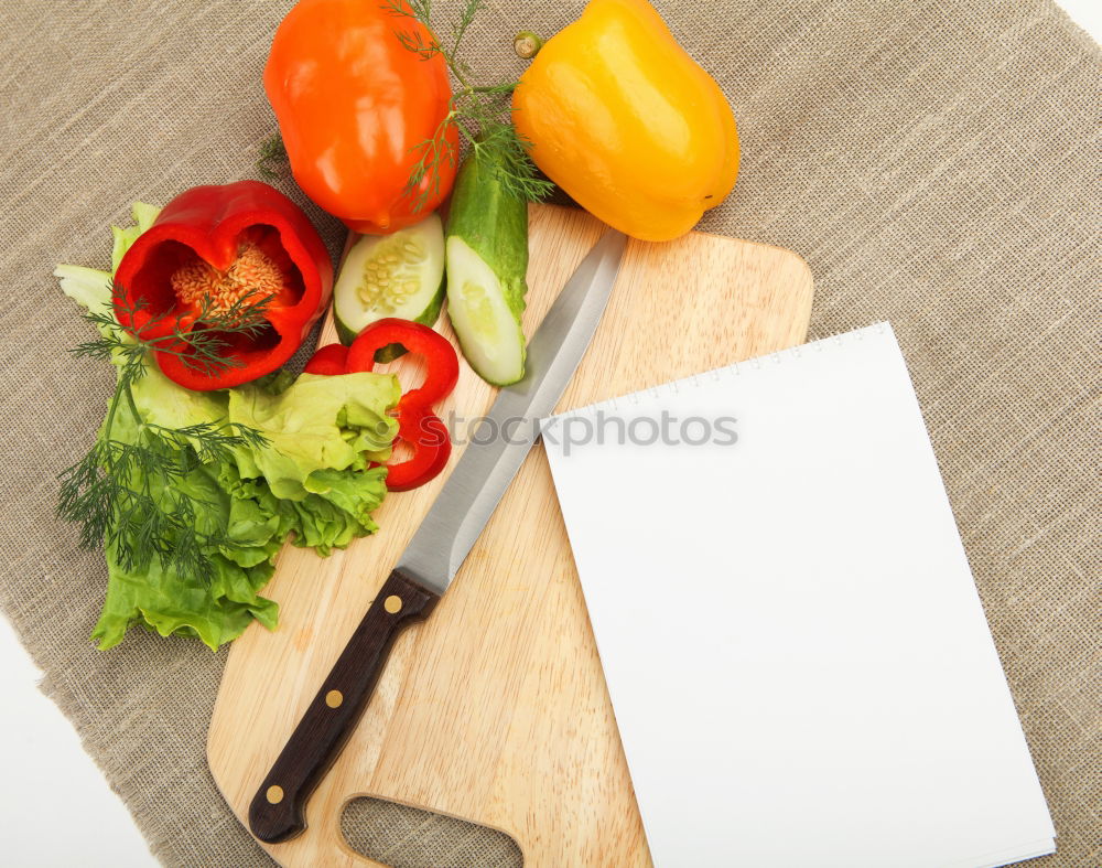 Similar – Image, Stock Photo Recipe slip for pasta with ingredients