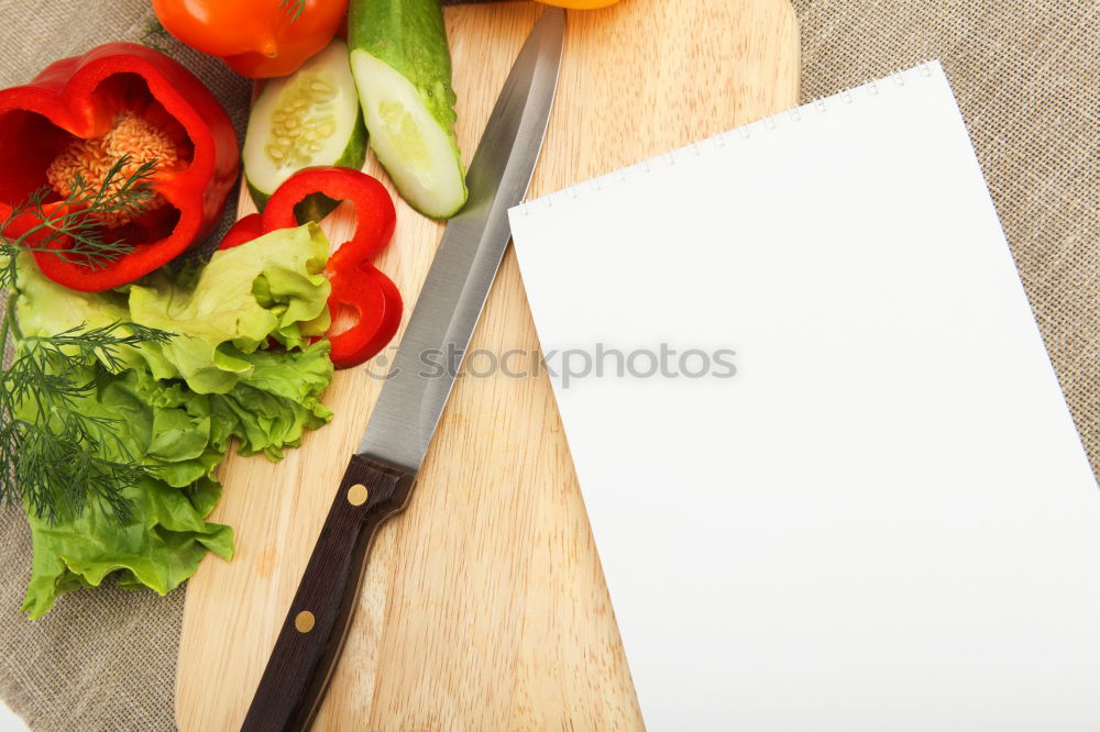 Similar – Image, Stock Photo Recipe slip for pasta with ingredients