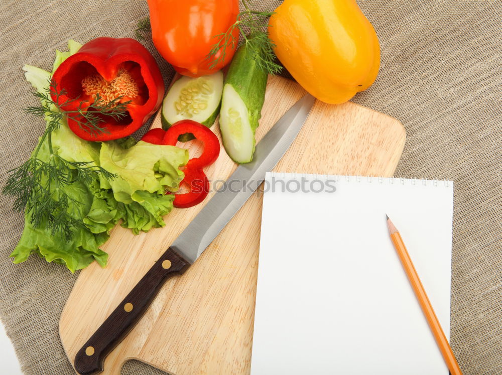 Similar – Image, Stock Photo Raw salmon fish in ice and vegetables