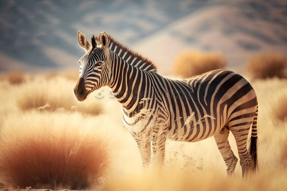 Similar – Image, Stock Photo Zebra in backlight at sunset