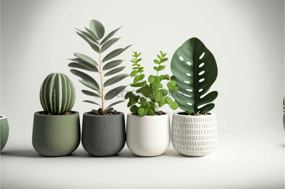 Similar – Image, Stock Photo Succulent houseplants in flower pots