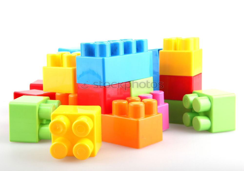 Similar – Image, Stock Photo Floating Plastic geometric cubes in the air. Construction toys