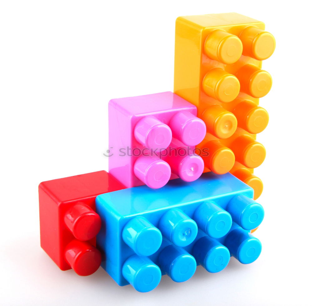 Similar – Image, Stock Photo Floating Plastic geometric cubes in the air. Construction toys