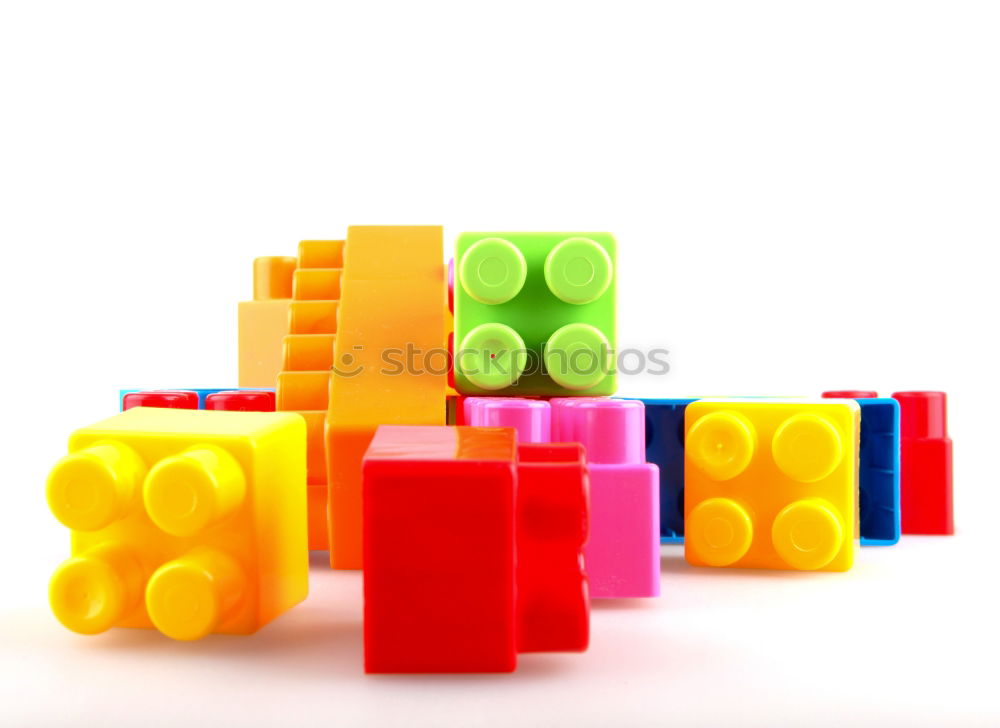 Similar – Image, Stock Photo Floating Plastic geometric cubes in the air. Construction toys