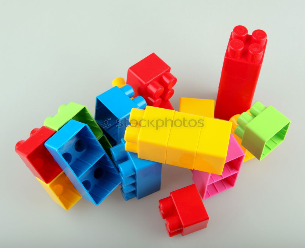 Similar – Image, Stock Photo Floating Plastic geometric cubes in the air. Construction toys