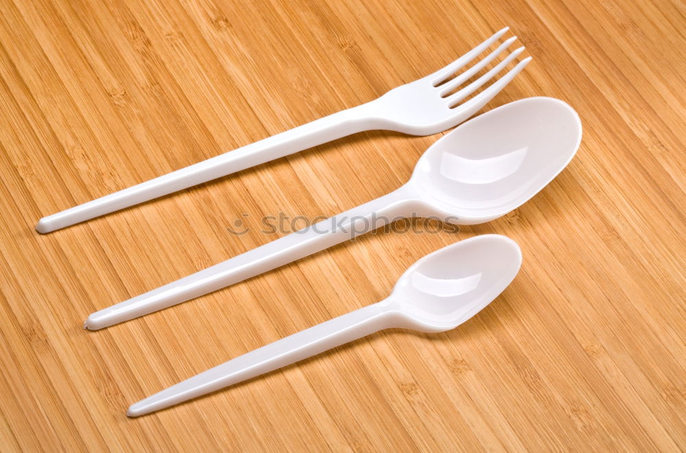 Similar – Image, Stock Photo Colorful of green plastic spoon and fork