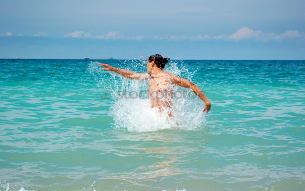 Similar – Image, Stock Photo breakwater Lifestyle Joy