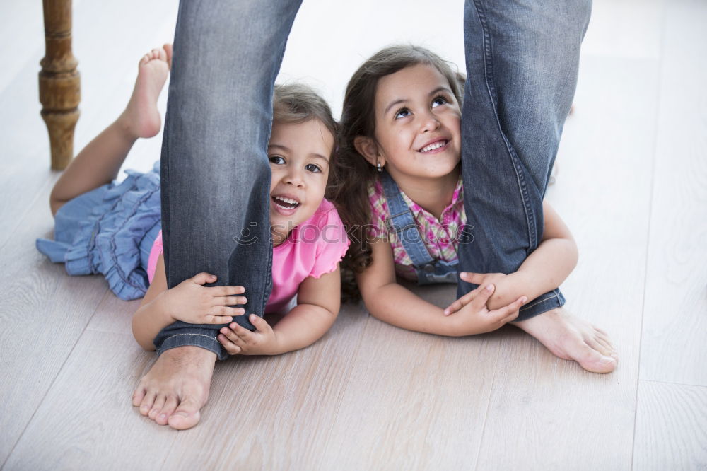 Similar – Image, Stock Photo Brother and sister in great hug in lifestyle image