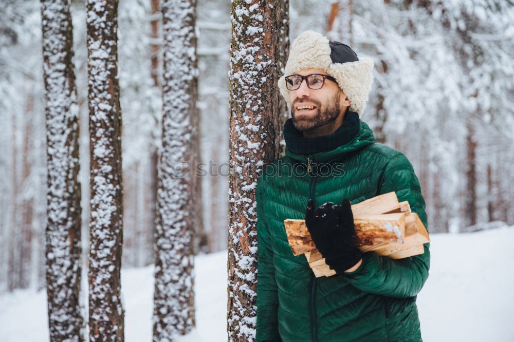 Similar – Image, Stock Photo beautiful young bearded men on winter walk