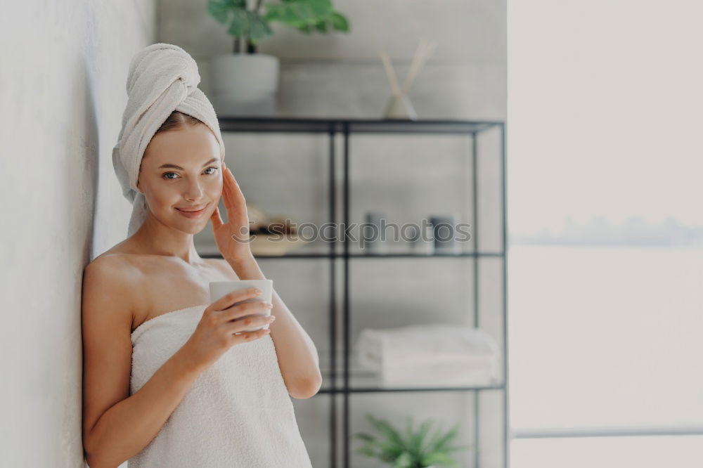 Similar – Image, Stock Photo Young healthy beautiful blonde woman in the bed eating fruits