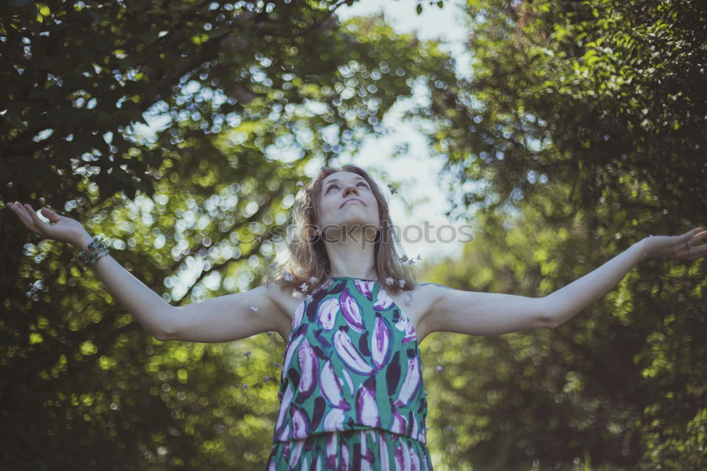 Similar – Beautiful Young Woman Portrait In the Woods