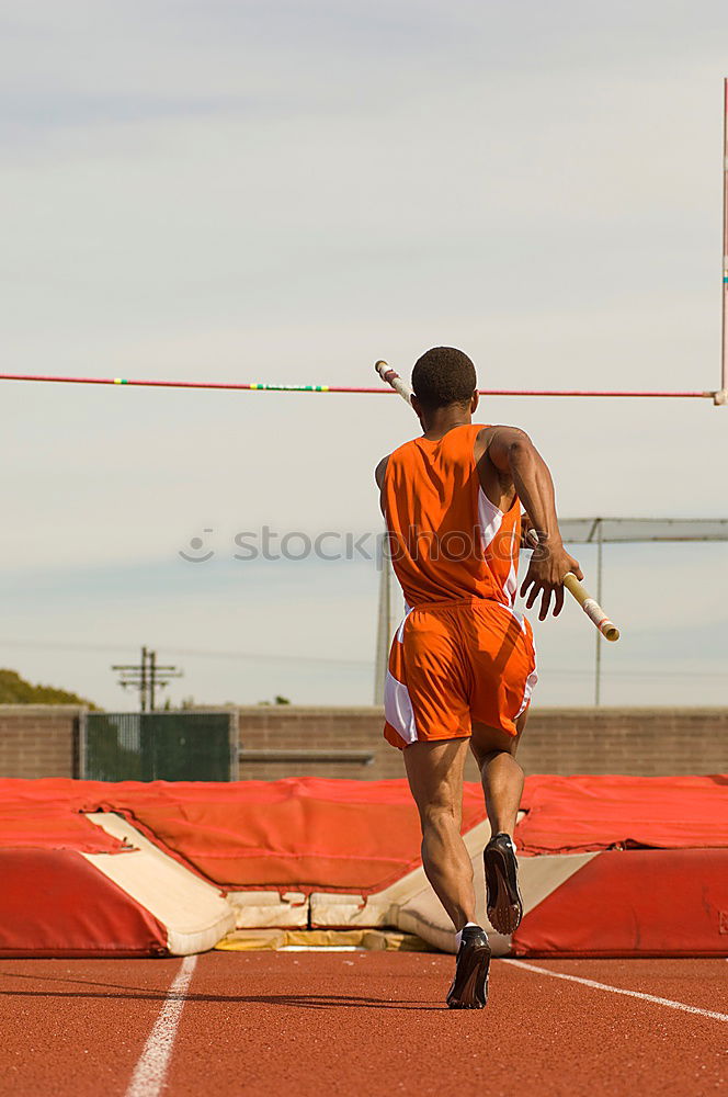 Similar – Disabled man athlete training with leg prosthesis.