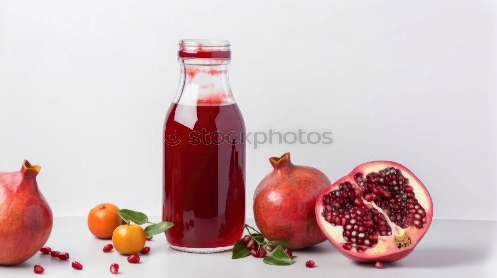 Similar – Image, Stock Photo Flacshe with juice or smoothie and berries