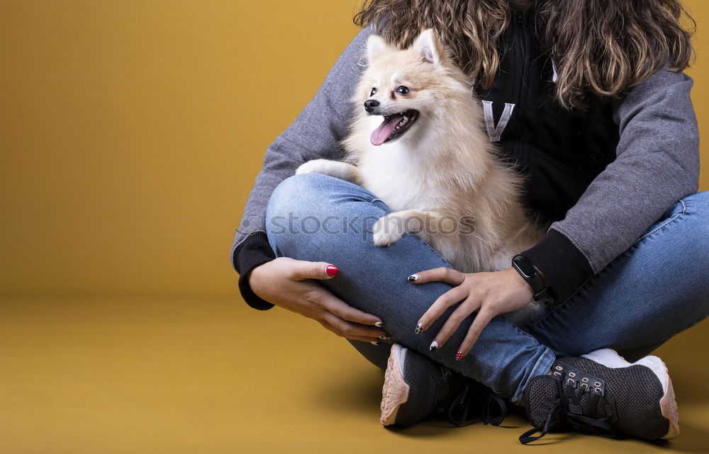 boy hugging his dog